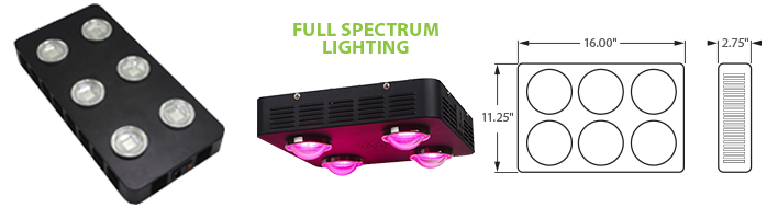 LED - COB Full Spectrum Grow Light - 6 Lamp