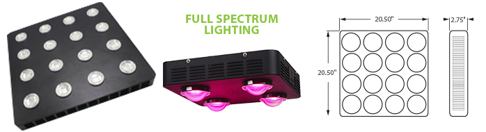 LED - COB Full Spectrum Grow Light - 16 Lamp