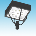 LED - 24" Square Post Top Parking/Area Light Fixture of LED Area / Parking Lot Lighting category Neptun SKU LED-59 Series