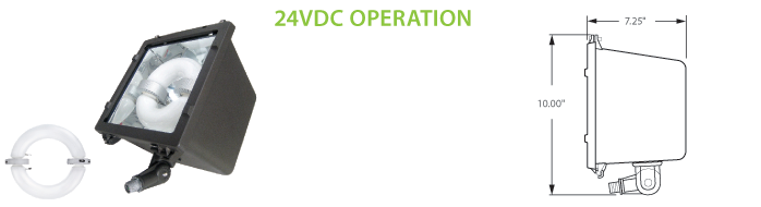 24VDC Solar Compatible Induction Flood Lighting