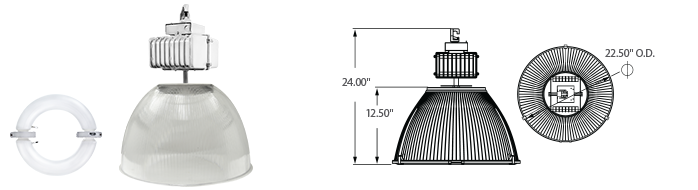 Induction 22" Polycarbonate High Bay Light Fixtures| 19xxx-PC Series
