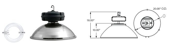 Induction 20" High/Low-Bay Fixture