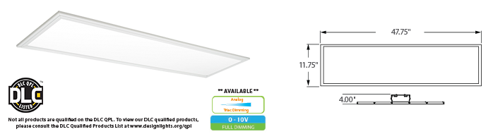 LED - 1' x 4' Edge Lit Ceiling Panel - LED-54xxx Series