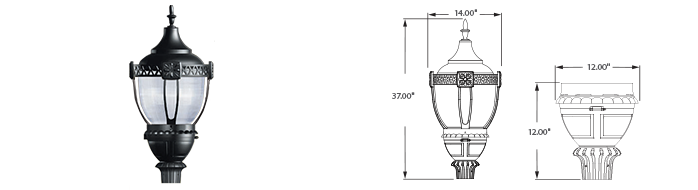 LED - Post Top Acorn Fixtures - 94xxx Series