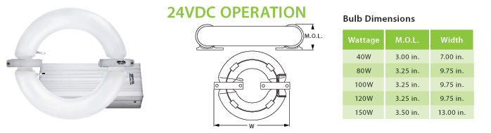 24VDC Solar Compatible Induction Retrofit Lighting