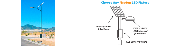 100W GEL Solar Lighting System