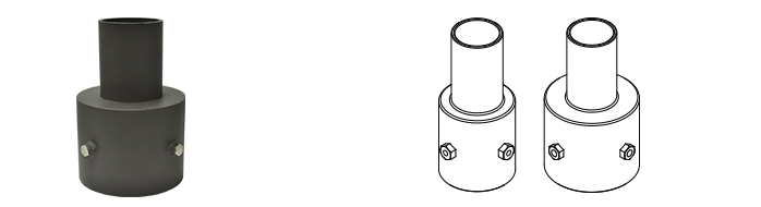 Round Pole Tenon Reducer