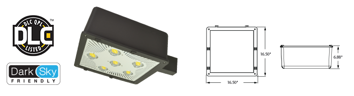 LED - 16" Parking / Area Light Fixture - 80W