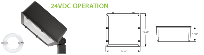 24VDC Solar Compatible Induction Flood Lighting