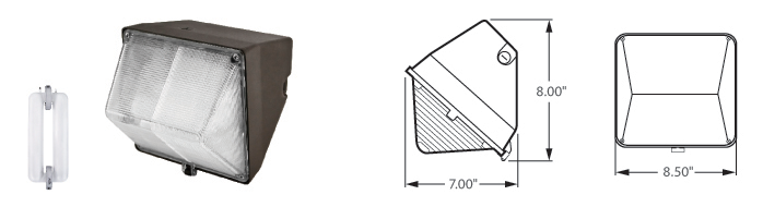 Induction Wall Pack Semi Cut-Off Type Fixtures | 11xxxSCT Series