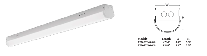 LED - Strip Light Fixtures - 4' / 8'  - LED-STL Series
