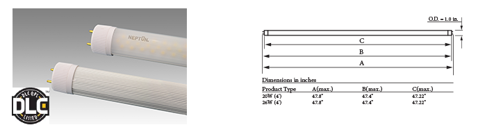 LED T8 - 4ft. Linear Tube - 20W 