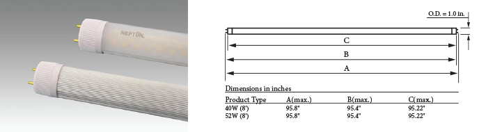 LED T8 - 8ft. Linear Tube